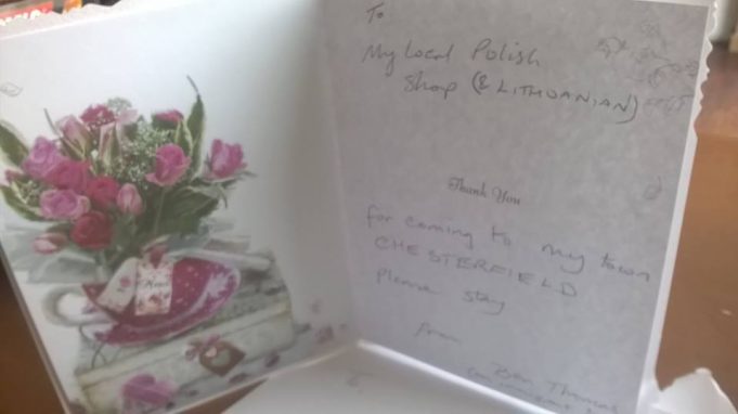 Tik sužinojęs, jog R. Zibolienė iš Lietuvos, atviruke prie Lenkijos prirašė ir antrąją šalį. 