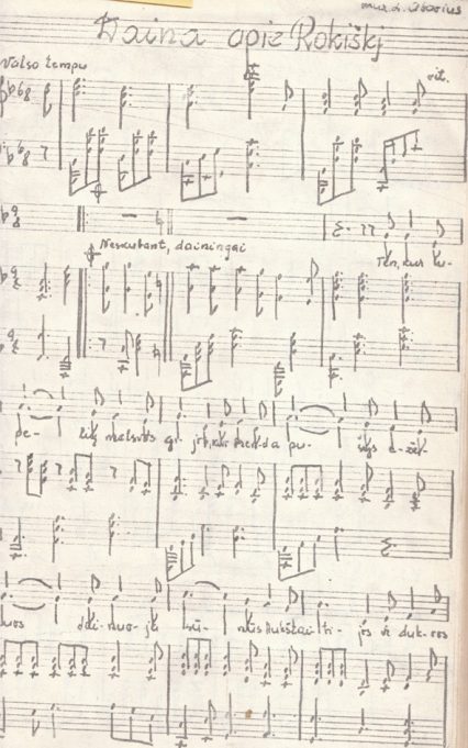 Daina apie Rokiškį. 