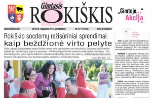 08-27 "Gimtojo Rokiškio" numeris.