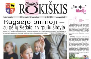 09-01 "Gimtojo Rokiškio" numeris.
