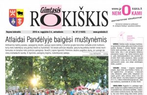 08-02 "Gimtojo Rokiškio" numeris.