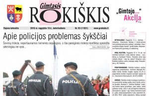 08-18 "Gimtojo Rokiškio" numeris.