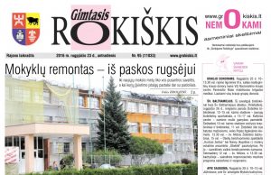 08-23 "Gimtojo Rokiškio" numeris.