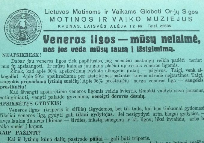 Visuomeninės organizacijos „Motinos ir vaiko muziejus“ leidinyje – patarimai, kaip neapsikrėsti veneros ligomis.