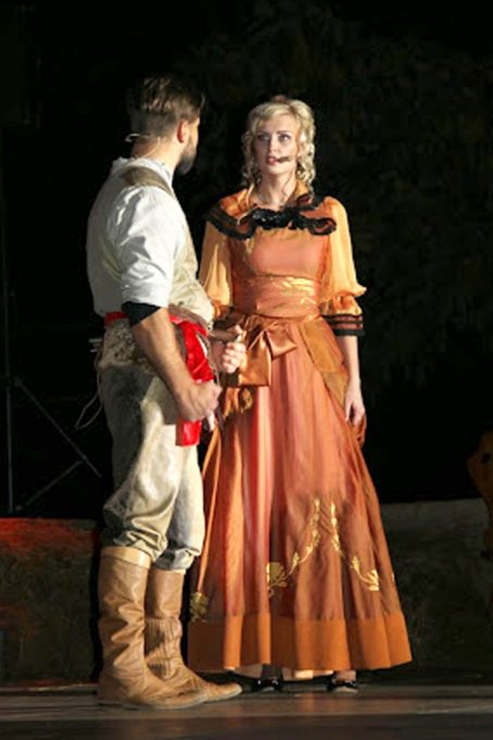 Milda „Tado Blindos“ spektaklio metu.