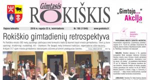 09-22 "Gimtojo Rokiškio" numeris.