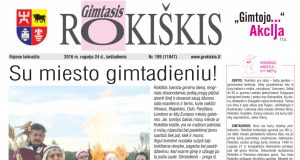 09-24 "Gimtojo Rokiškio" numeris.