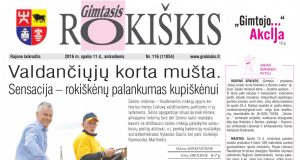 10-11 "Gimtojo Rokiškio" numeris.