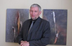 Dusetų galerijos vadovas Alvydas Stauskas Rokiškyje buvo surengęs ir personalinę parodą. D.Zibolienės nuotr.